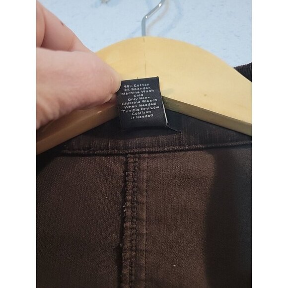 ANN TAYLOR Women SZ 4 Brown Cotton Button Corduroy Blazer Office Preppy - Picture 4 of 6